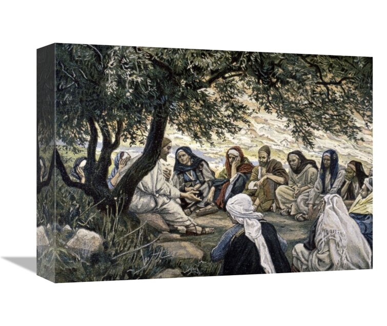 The Sermon On The Mount Christ On Canvas by James Tissot Print